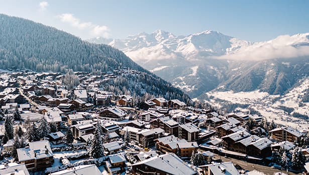 Snow covered Chalets in Verbier